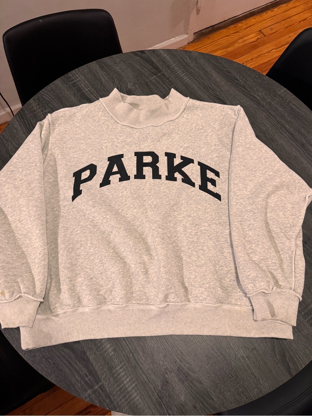 Parke X SET Active Collab Women's Light Gray Mock Neck Sweatshirt